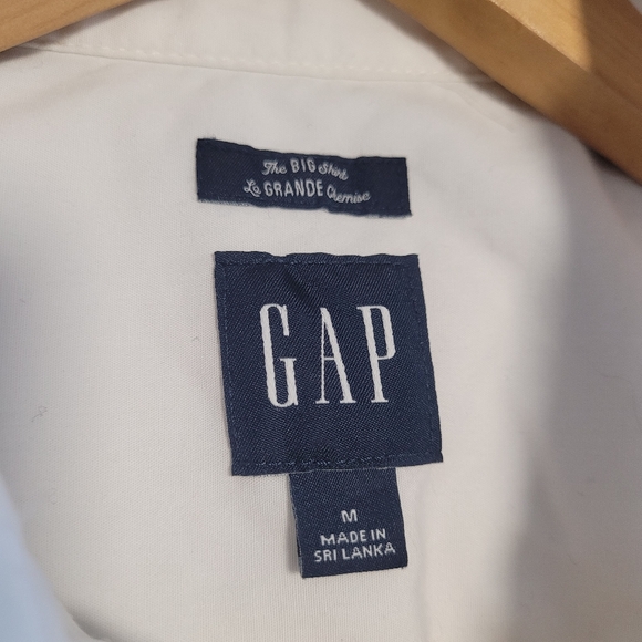 GAP The Big Shirt Crisp White Button Down Size Medium Oversized Relaxed Fit - Picture 7 of 7